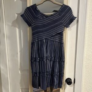 Japna blue striped dress NWOT
